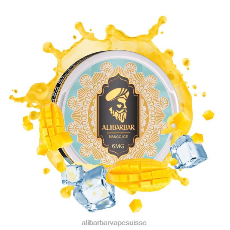 Alibarbar Vape Nicotine - Alibarbar sachets de nicotine glace à la mangue 40F2J87
